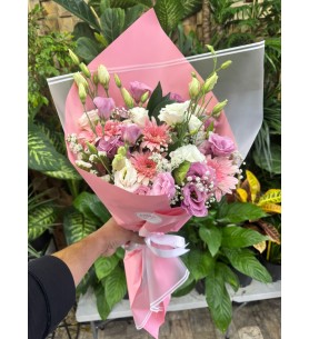 LİSİANTHUS - GERBERA BUKETİ